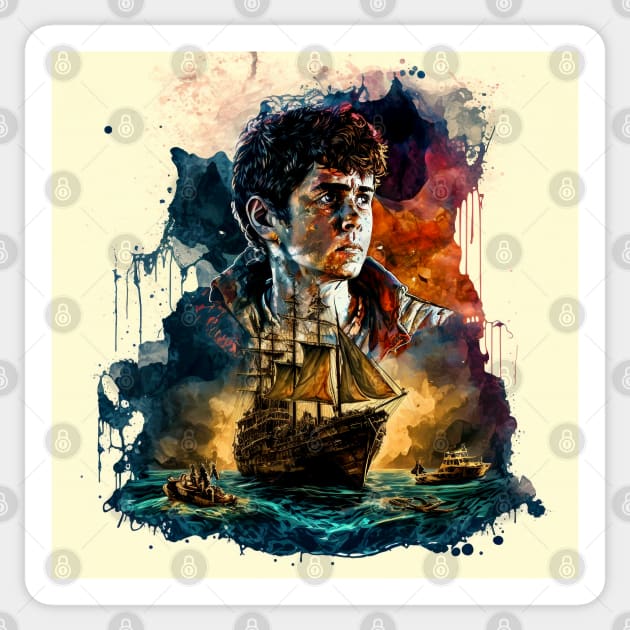 Pirate Ship - the goonies Sticker by Buff Geeks Art